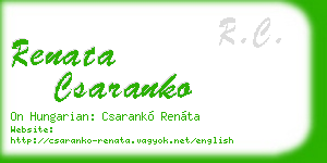 renata csaranko business card